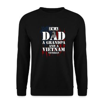 Je suis un papa, un grand-père et un Vietna... - Sweat-shirt Unisexe - noir - Devant - Alina (178cm) & Michal (187cm)