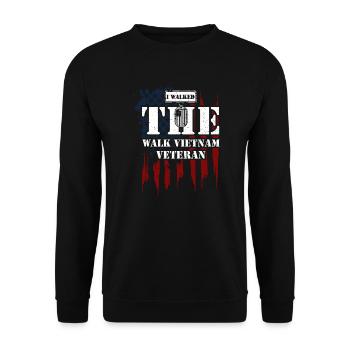 I Walked The Walk Vietnam Veteran - Unisex Sweatshirt - black - Front - Alina (178cm) & Michal (187cm)