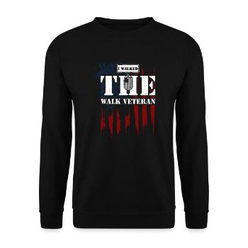 J’ai marché sur le vétéran de la marche - Sweat-shirt Unisexe - noir - Devant - Alina (178cm) & Michal (187cm)