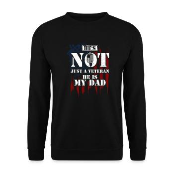 He's Not Just A Veteran He Is My... - Unisex Pullover - Schwarz - Vorne - Alina (178cm) & Michal (187cm)