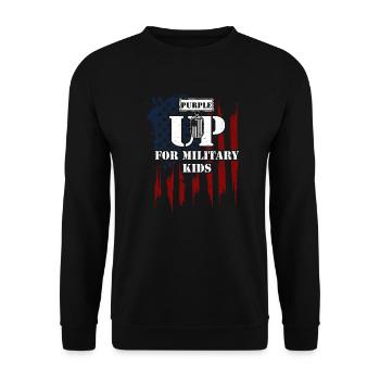 Purple Up pour les enfants militaires - Sweat-shirt Unisexe - noir - Devant - Alina (178cm) & Michal (187cm)