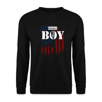 Garçon d’anniversaire - Vétéran - Sweat-shirt Unisexe - noir - Devant - Alina (178cm) & Michal (187cm)