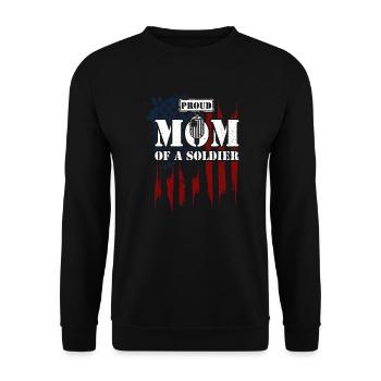 Fière maman d’un soldat - Vétéran - Sweat-shirt Unisexe - noir - Devant - Alina (178cm) & Michal (187cm)