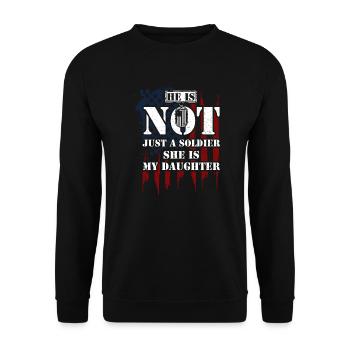 He Is Not Just A Soldier She Is... - Unisex Sweatshirt - black - Front - Alina (178cm) & Michal (187cm)
