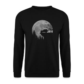 Geländewagen, Offroad, 4x4, Mond - Unisex Pullover - Schwarz - Vorne - Alina (178cm) & Michal (187cm)