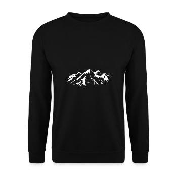 Mountains outline - Unisex Sweatshirt - black - Front - Alina (178cm) & Michal (187cm)