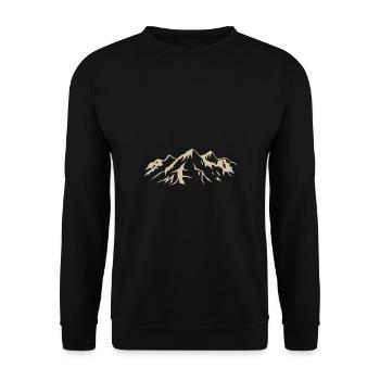 Mountains outline - Unisex Sweatshirt - black - Front - Alina (178cm) & Michal (187cm)