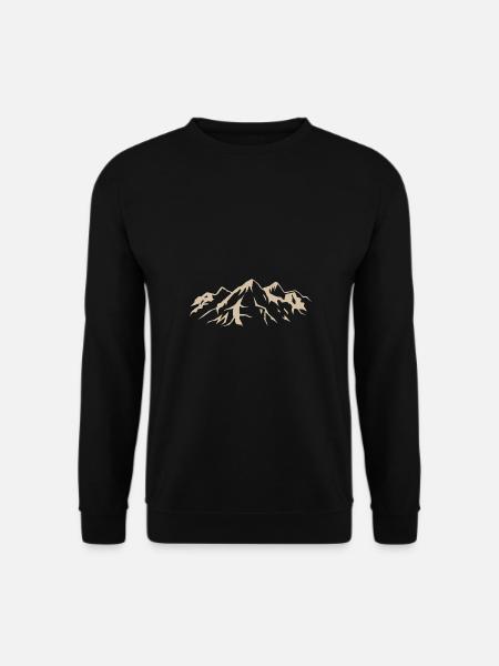 Berge Umriss - Unisex Pullover - Schwarz