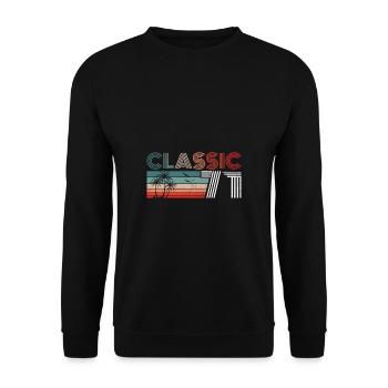 51 Year Old Birthday 2022 Classic 1971 51 Birthday - Unisex Pullover - Schwarz - Vorne - Alina (178cm) & Michal (187cm)