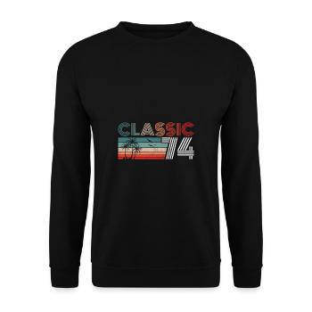 48 Year Old Birthday 2022 Classic 1974 48 Birthday - Unisex Sweatshirt - black - Front - Alina (178cm) & Michal (187cm)