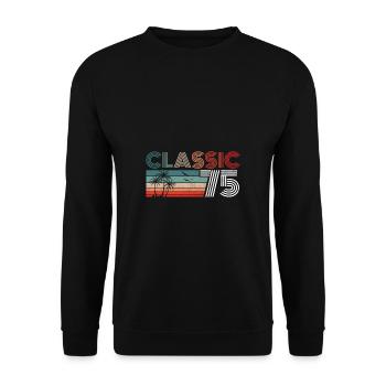 47 Year Old Birthday 2022 Classic 1975 47 Birthday - Unisex Sweatshirt - black - Front - Alina (178cm) & Michal (187cm)