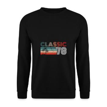 44 Year Old Birthday 2022 Classic 1978 44 Birthday - Unisex Pullover - Schwarz - Vorne - Alina (178cm) & Michal (187cm)