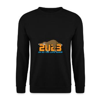 Happy New Year 2023 New Year's Eve Christmas - Unisex Sweatshirt - black - Front - Alina (178cm) & Michal (187cm)