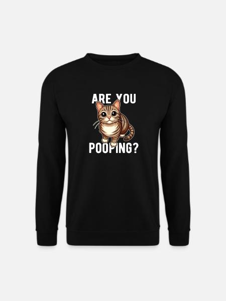 Sie? Lustige Katze - Unisex Pullover - Schwarz