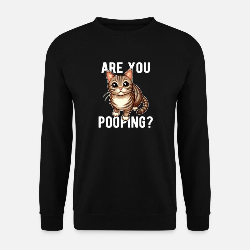Sie? Lustige Katze - Unisex Pullover - Schwarz