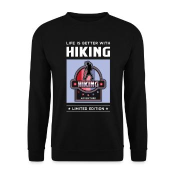 Hiking - Unisex Pullover - Schwarz - Vorne - Alina (178cm) & Michal (187cm)