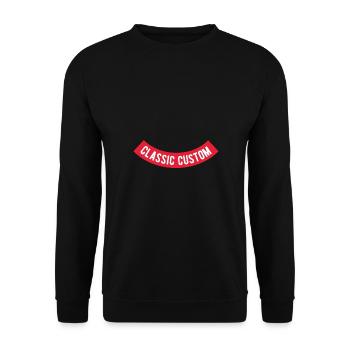 Bannière personnalisée classique - Sweat-shirt Unisexe - noir - Devant - Alina (178cm) & Michal (187cm)