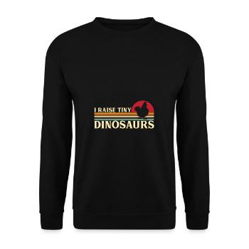 J’élève un minuscule dinosaure Dino Chicken Rooster Farmer - Sweat-shirt Unisexe - noir - Devant - Alina (178cm) & Michal (187cm)