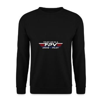 FPV Drone Drone Pilote de drone Pilote de drone Pilote de drone - Sweat-shirt Unisexe - noir - Devant - Alina (178cm) & Michal (187cm)