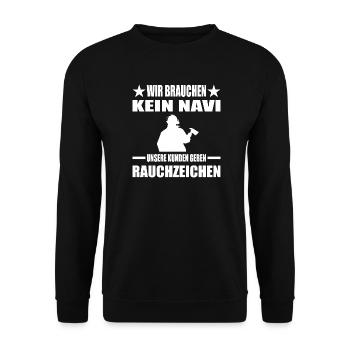 Feuerwehr - Unisex Pullover - Schwarz - Vorne - Alina (178cm) & Michal (187cm)