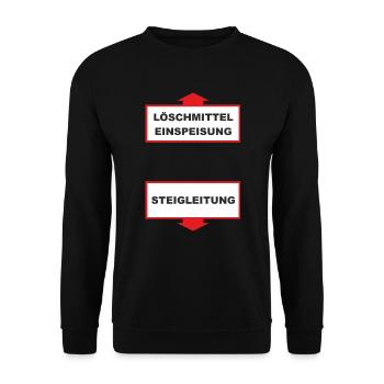FWD - Feuerwehr Fun Designs Löschmittel - Unisex Pullover - Schwarz - Vorne - Alina (178cm) & Michal (187cm)