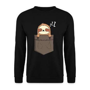 Sloth sloth lover gift sloth love - Unisex Sweatshirt - black - Front - Alina (178cm) & Michal (187cm)