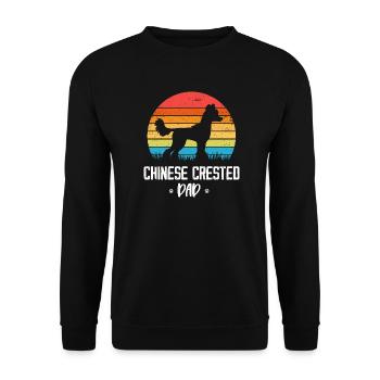 Chien à crête chinois Chinesischer Schopfhund - Sweat-shirt Unisexe - noir - Devant - Alina (178cm) & Michal (187cm)