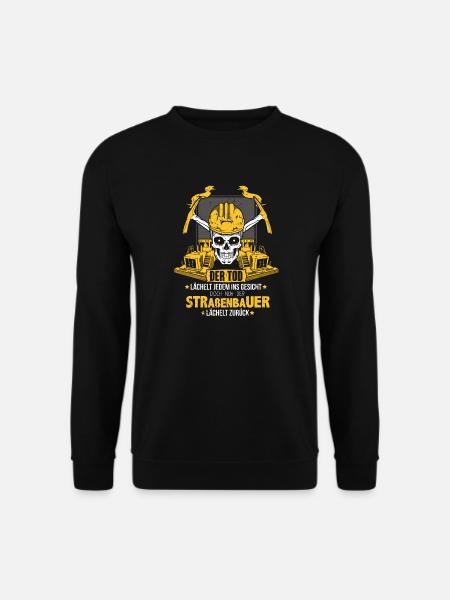 Straßenbau Straßenbauer Geschenk Asphaltfertiger - Unisex Pullover - Schwarz