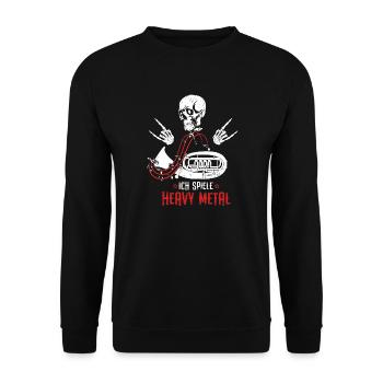 Bariton Musiker Musikverein - Baritonist Geschenk - Unisex Pullover - Schwarz - Vorne - Alina (178cm) & Michal (187cm)