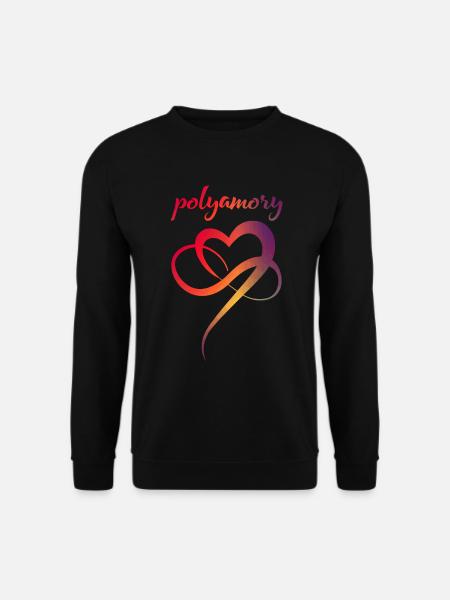 Polyamorie Herz - Polyamory Infinity Heart - Unisex Pullover - Schwarz