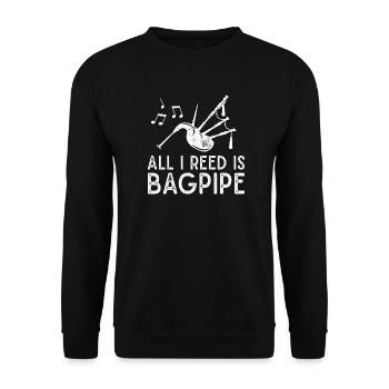 Cornemuse Instrument de musique Cornemuse - Sweat-shirt Unisexe - noir - Devant - Alina (178cm) & Michal (187cm)