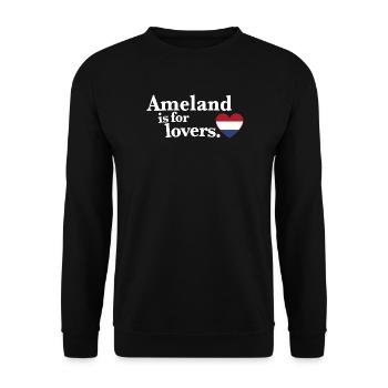 Ameland Lovers - NL II - Unisex Pullover - Schwarz - Vorne - Alina (178cm) & Michal (187cm)