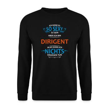 Dirigent Beruf - Unisex Pullover - Schwarz - Vorne - Alina (178cm) & Michal (187cm)