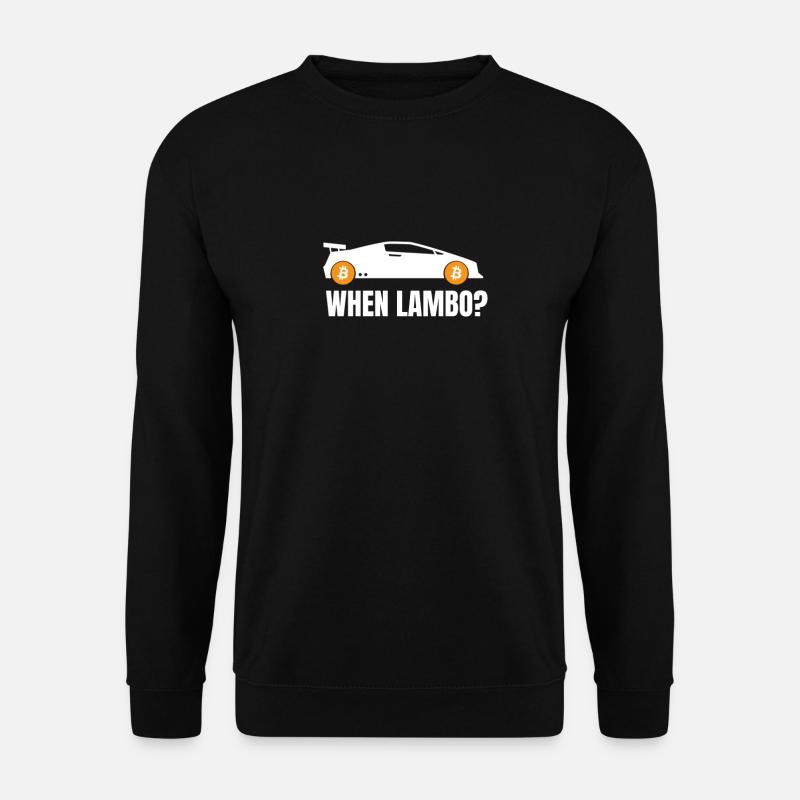 When Lambo Bitcoin - Unisex Sweatshirt - black