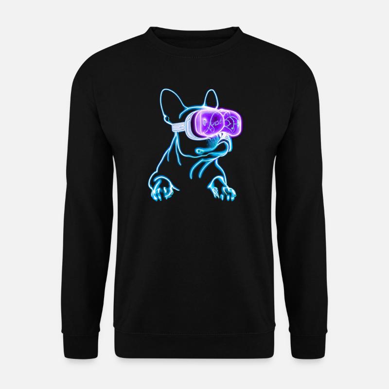 Der coole Neon Mops - Unisex Pullover - Schwarz