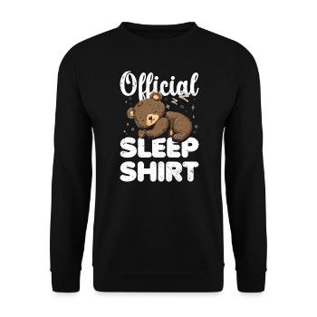 Bear Bears Baby Official Sleep Shirt Lazy Relax - Unisex Sweatshirt - black - Front - Alina (178cm) & Michal (187cm)