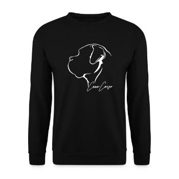 CANE CORSO Profil Chiens Chien Wilsigns - Sweat-shirt Unisexe - noir - Devant - Alina (178cm) & Michal (187cm)
