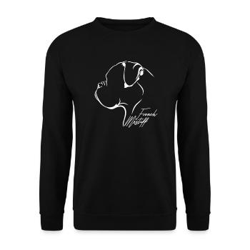 FRANÇAIS MASTIFF Profil Chiens Wilsigns - Sweat-shirt Unisexe - noir - Devant - Alina (178cm) & Michal (187cm)