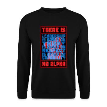 There is no Alpha - Unisex Sweatshirt - black - Front - Alina (178cm) & Michal (187cm)