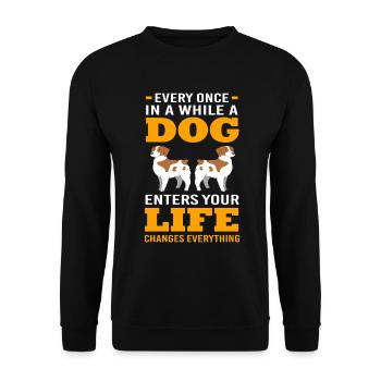 Brittany Dog Brittany Dog - Unisex Sweatshirt - black - Front - Alina (178cm) & Michal (187cm)