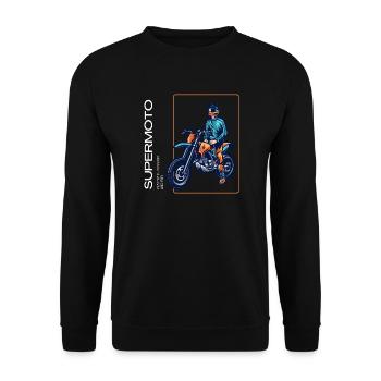 Supermoto - Unisex Pullover - Schwarz - Vorne - Alina (178cm) & Michal (187cm)