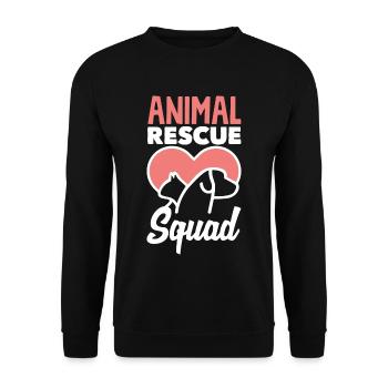 Animal Rescue Squad - Unisex Sweatshirt - black - Front - Alina (178cm) & Michal (187cm)