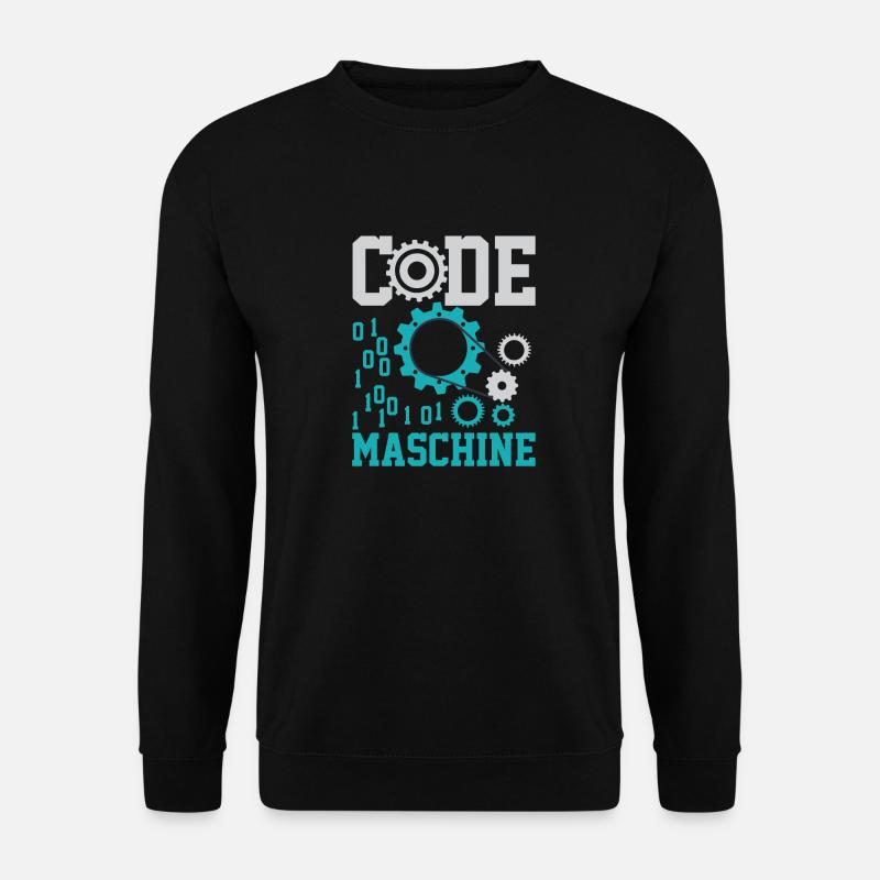 Code Maschine Computer Nerd Informatiker Shirt - Unisex Pullover - Schwarz