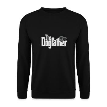 The Dogfather Dog Shirt Dog Lover Gift - Unisex Sweatshirt - black - Front - Alina (178cm) & Michal (187cm)