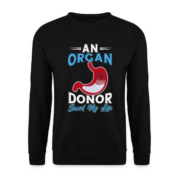Dons d’organes Don d’organes Transplantation d’organes - Sweat-shirt Unisexe - noir - Devant - Alina (178cm) & Michal (187cm)