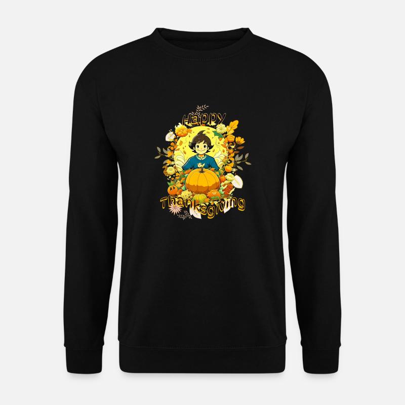 Thanksgiving Motiv - Unisex Pullover - Schwarz