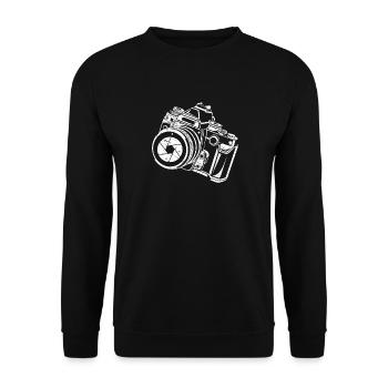 Appareil photo reflex - Sweat-shirt Unisexe - noir - Devant - Alina (178cm) & Michal (187cm)