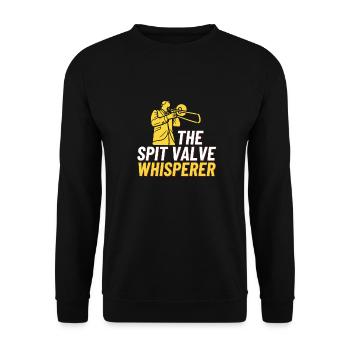 trombone, trombonist, musician, trombone player - Unisex Sweatshirt - black - Front - Alina (178cm) & Michal (187cm)