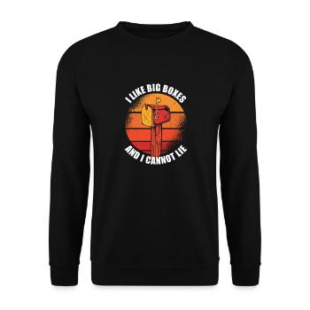 Postman Postman Postman Postman - Unisex Sweatshirt - black - Front - Alina (178cm) & Michal (187cm)