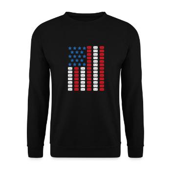 Postman Postman Postman Postman - Unisex Sweatshirt - black - Front - Alina (178cm) & Michal (187cm)